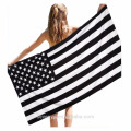 100% cotton extra soft American flag beach towels